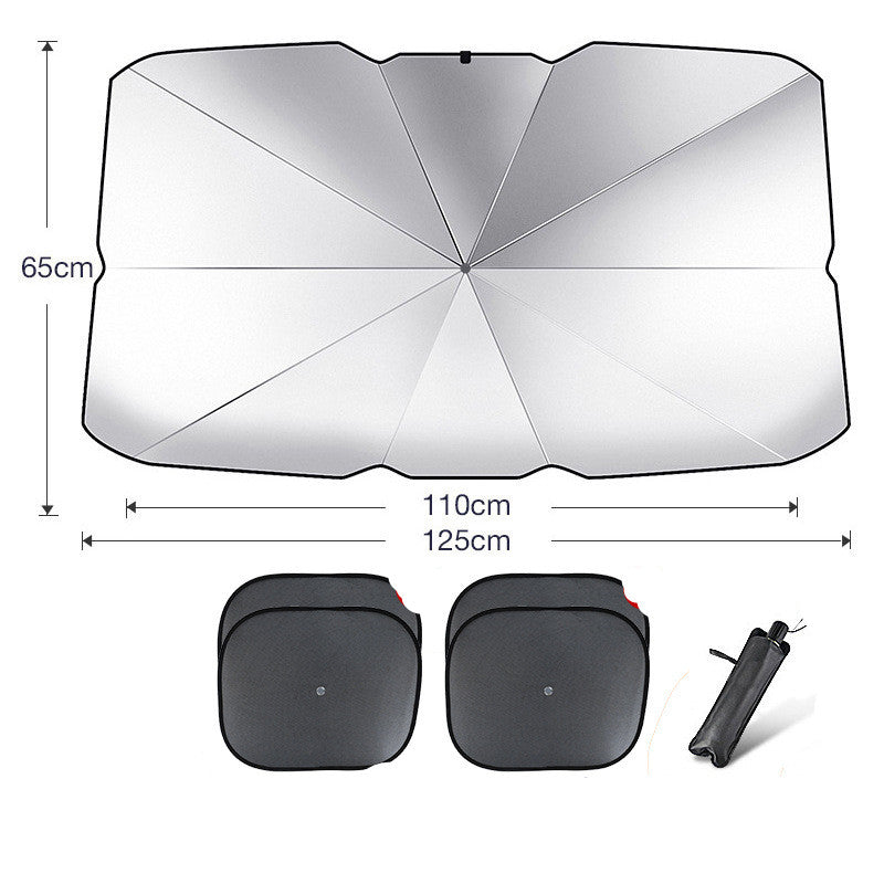 Parasol plegable para parabrisas de coche, sombrilla con protección UV, aislamiento térmico, cubierta para ventana delantera de coche, Protector Interior, Gadgets de verano