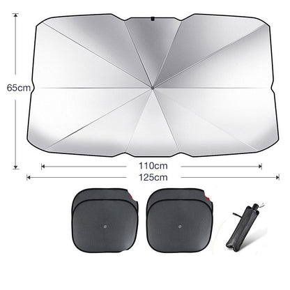 Parasol plegable para parabrisas de coche, sombrilla con protección UV, aislamiento térmico, cubierta para ventana delantera de coche, Protector Interior, Gadgets de verano