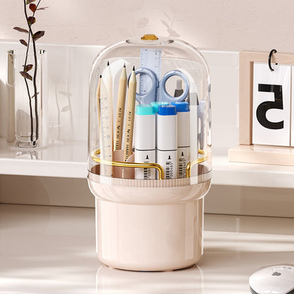 Desktop Rotating Cosmetic Brush Storage Container