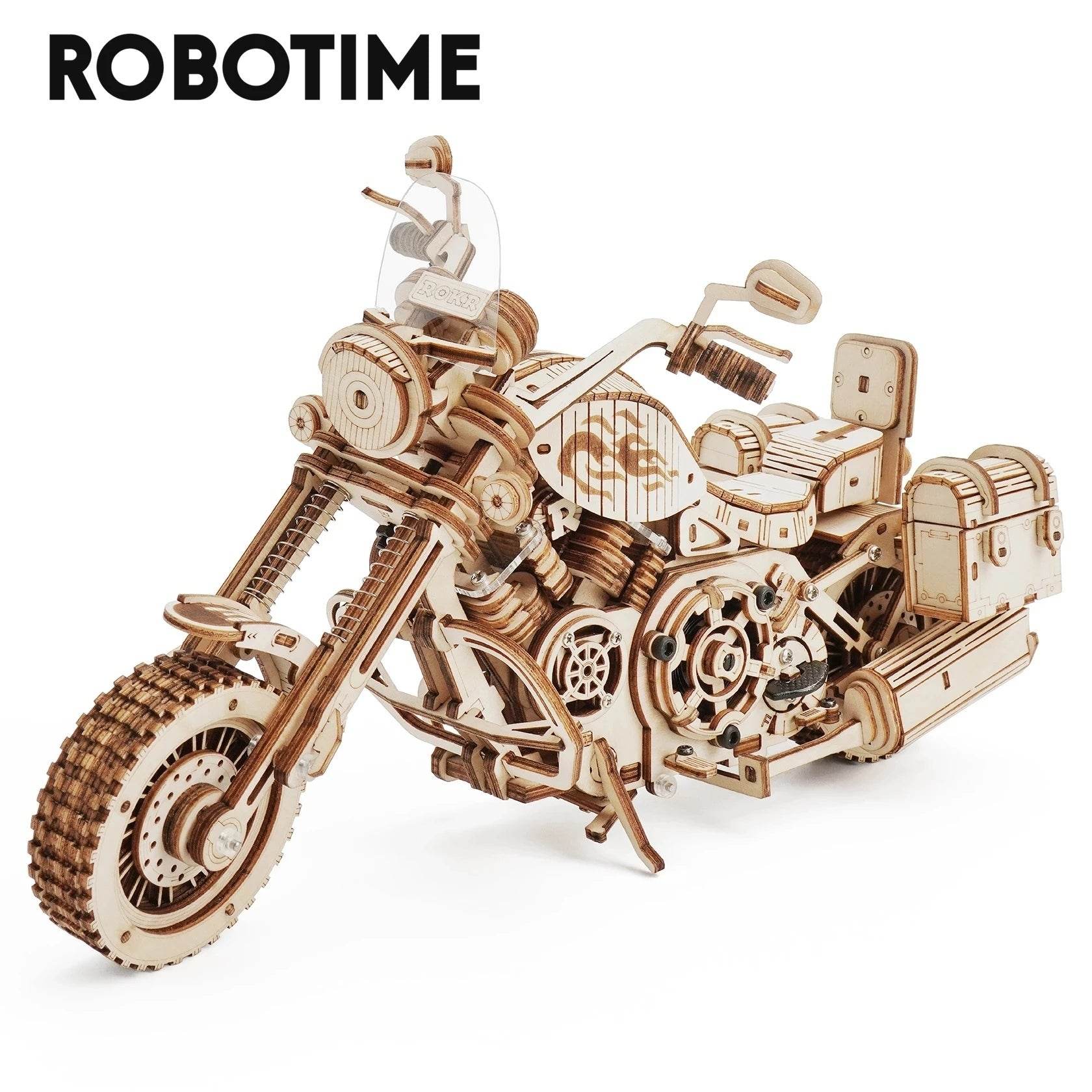 Robotime Rokr Cruiser Motorcycle DIY Wooden Model 420 Pcs Building Block Kits Funny Toys Gifts For Children Adults Dropshipping - Here2Save