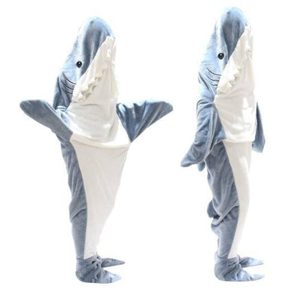 Cartoon Shark Sleeping Bag Pajamas Office Nap Shark Blanket Karakal High Quality Fabric Mermaid Shawl Blanket For Children