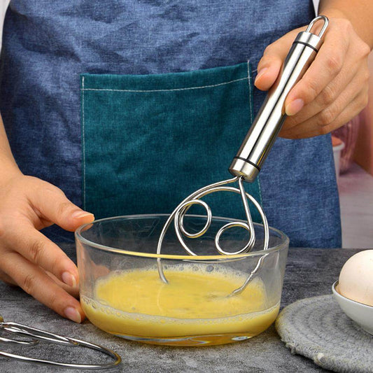 Stainless Steel Danish Flour Binocular Coil Mixer Manual Dough Mixer And Dough Tool Mixing Stick - Here2Save