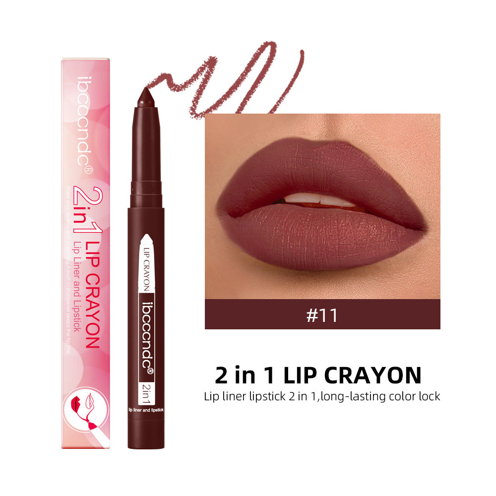 Two-in-one Lip Liner Long Lasting Waterproof Matte