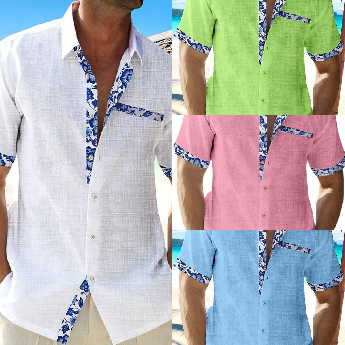 Men's Summer Vacation Seaside Casual Shirts - Here2Save