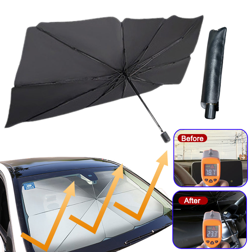 Parasol plegable para parabrisas de coche, sombrilla con protección UV, aislamiento térmico, cubierta para ventana delantera de coche, Protector Interior, Gadgets de verano