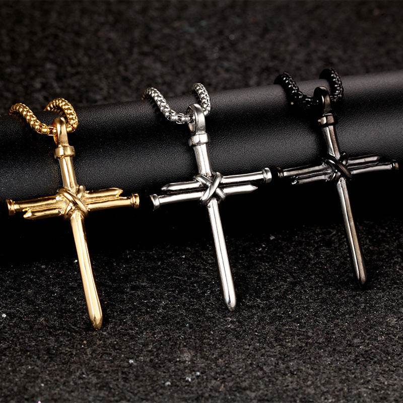 Stainless Steel Titanium Steel Alloy Nail Necklace - Here2Save
