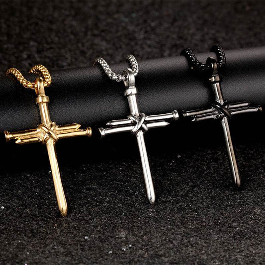 Stainless Steel Titanium Steel Alloy Nail Necklace - Here2Save