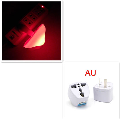 Luz LED nocturna con forma de seta, lámpara con enchufe para UE y EE. UU., luz blanca cálida, Sensor de control, luz para dormitorio, decoración del hogar