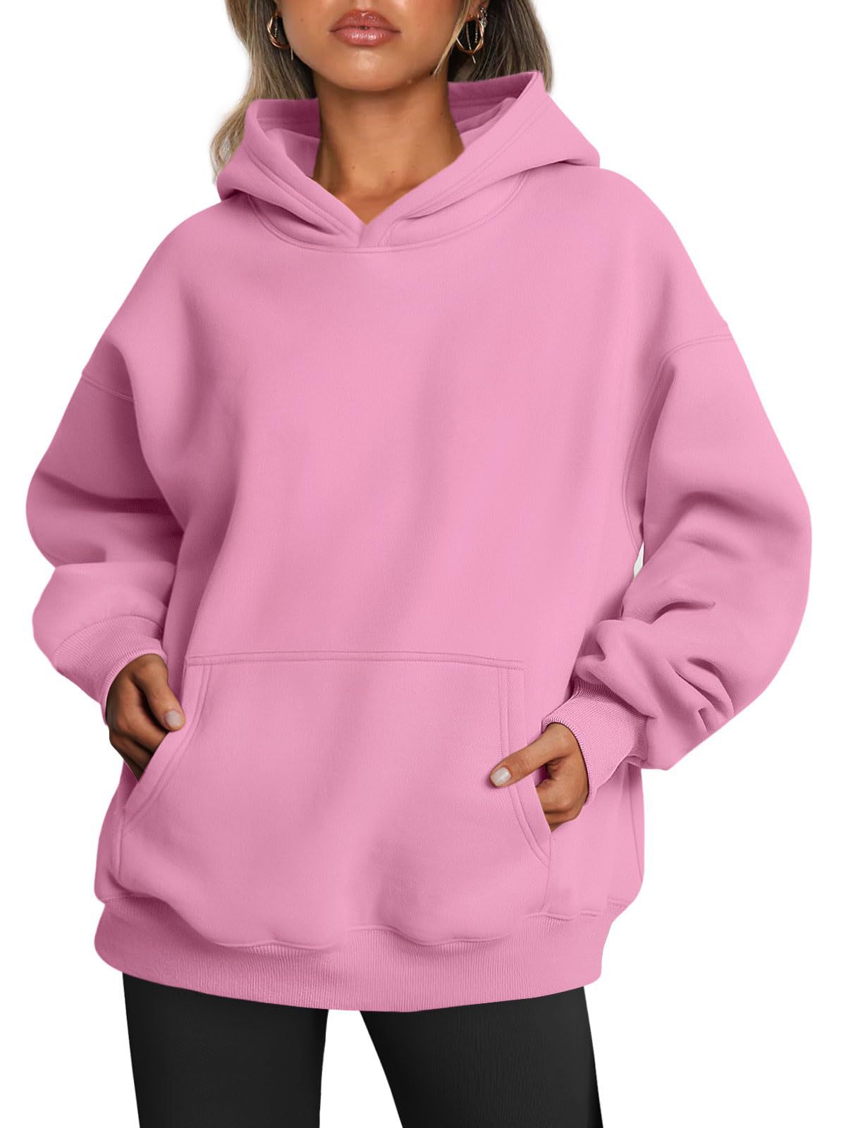 Sudaderas con capucha de gran tamaño para mujer, sudaderas sueltas de lana con bolsillo, sudaderas con capucha de manga larga, suéteres, trajes de invierno y otoño, ropa deportiva