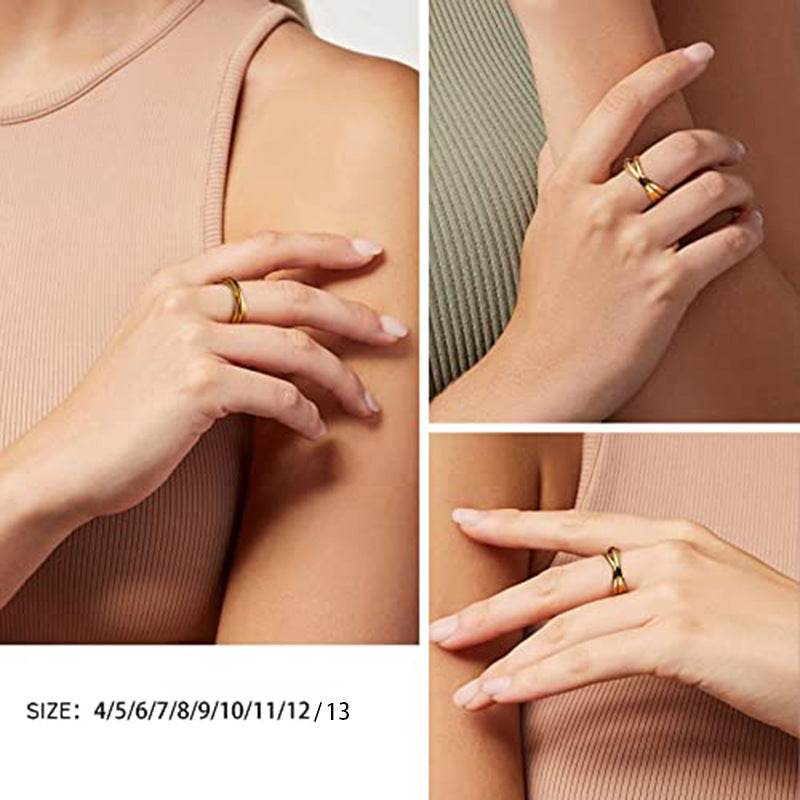 Three-ring Rotating Ring For Couple Creative Personalized Anxiety Relief Rings Women Geometric Jewelry - Here2Save