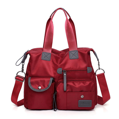 Bolso de hombro multibolsillo de gran capacidad para mujer, bolsos impermeables de nailon, bandoleras cruzadas informales para ir al trabajo