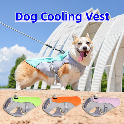 Summer Pet Dog Cooling Vest Heat Resistant Cool Dogs Clothes Breathable Sun-proof Clothing For Small Large Dogs Outdoor Walking - Here2Save