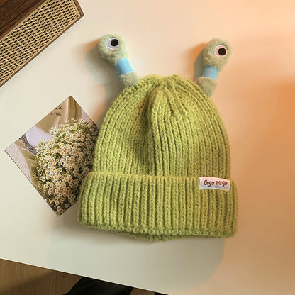 Funny Frog Knitted Beanie For Women