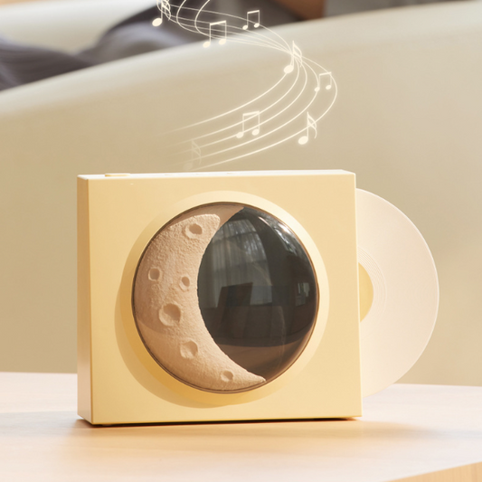 Reloj lunar Altavoz Bluetooth Vinilo Sentimientos nostálgicos Altavoz pequeño de alto volumen