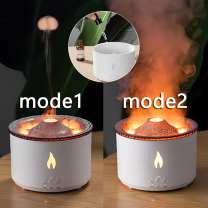 New Creative Ultrasonic Essential Oil Humidifier Volcano Aromatherapy Machine Spray Jellyfish Air Flame Humidifier Diffuser - Here2Save