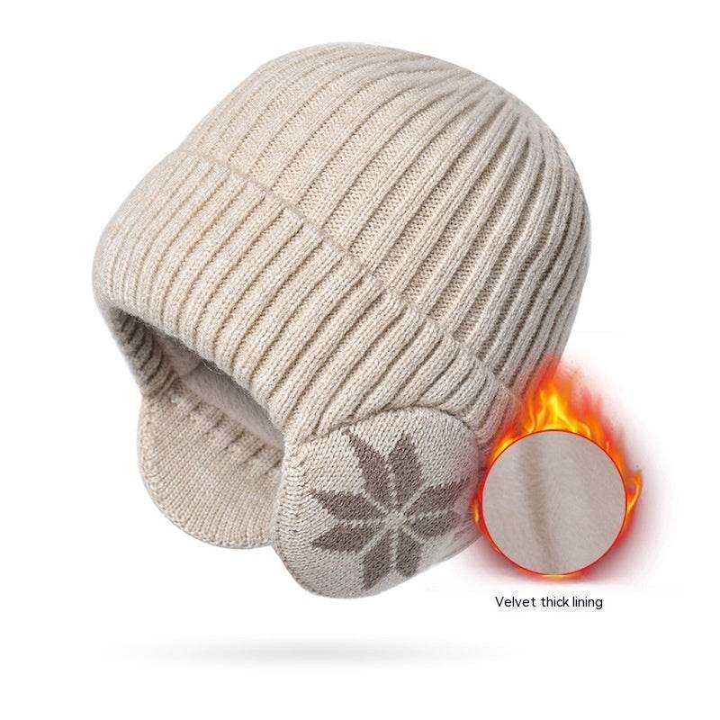 Thermal Knitting Woolen Cap Men's Fleece-lined Thickened Winter Trending Products - Here2Save