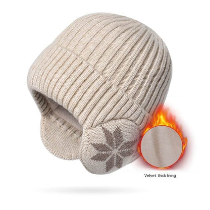 Thermal Knitting Woolen Cap Men's Fleece-lined Thickened Winter Trending Products - Here2Save