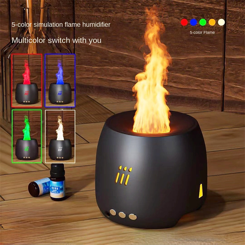 Flame Aroma Diffuser Air Humidifier Ultrasonic Cool Mist Maker Fogger Led Essential Oil Flame Lamp Difusor - Here2Save