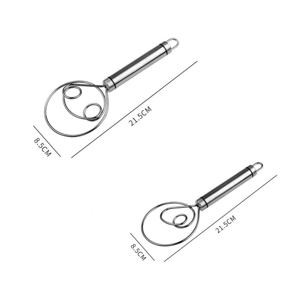 Stainless Steel Danish Flour Binocular Coil Mixer Manual Dough Mixer And Dough Tool Mixing Stick - Here2Save