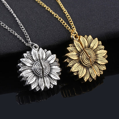 You Are My Sunshine Sunflower Necklace Women Men - Here2Save