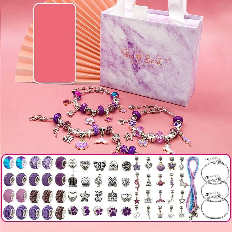 Children's Diy Handmade Beaded Bracelet Creative Jewelry Set Gift Box - Here2Save