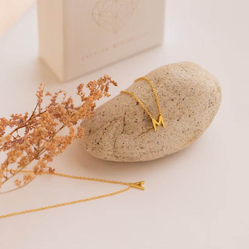 Stainless Steel Letter Necklace - Here2Save