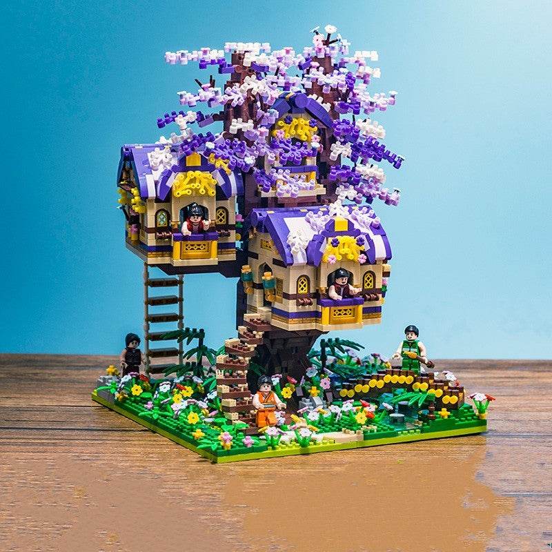 High Elf Tree House Puzzle Assembling Building Blocks - Here2Save