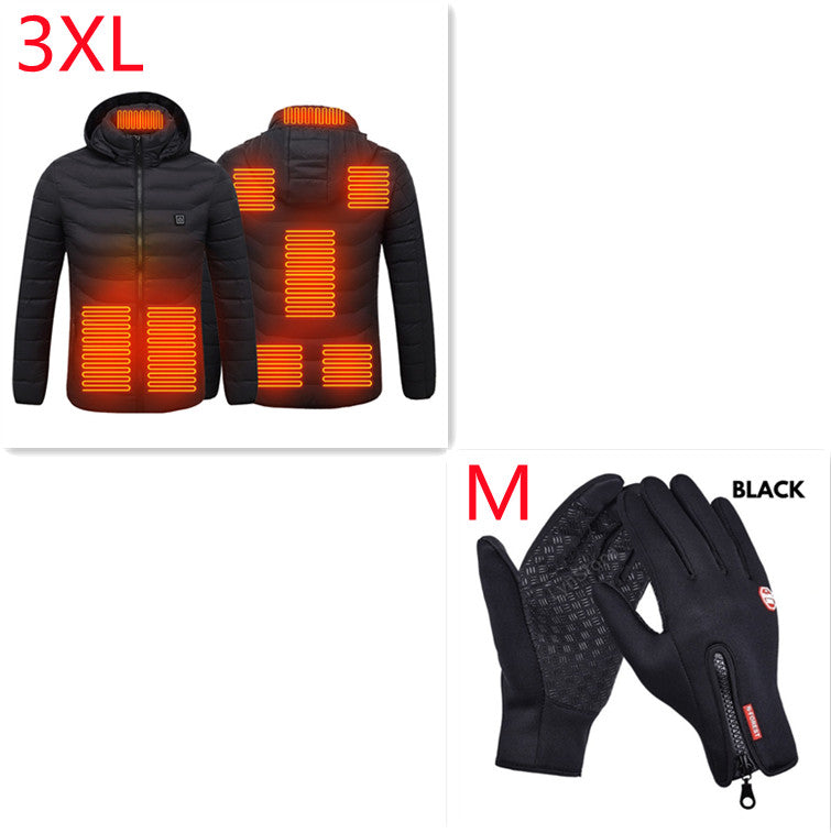 New Heated Jacket Coat USB Electric Jacket Cotton Coat Heater Thermal Clothing Heating Vest Men's Clothes Winter - Here2Save