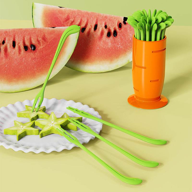 Radish Fruit Fork Set Two-tooth Household - Here2Save