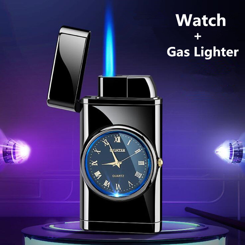 Personalized Creative Multifunctional Electronic Watch Cigarette Lighter-in-one Body Multi-purpose LED Flashing Lamp Gift Lighter - Here2Save