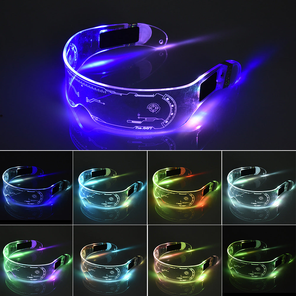 LED Luminous Glasses Party Bar Disco Punk Glasses Futuristic Style Festival Goggles Decoration Gifts - Here2Save