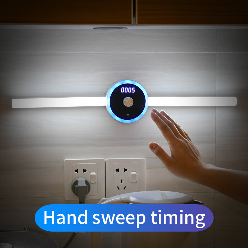 Smart Cabinet Light Clock Timing Sensor Light Removable LED Wardrobe Light Manual Sweep Switch Light - Here2Save