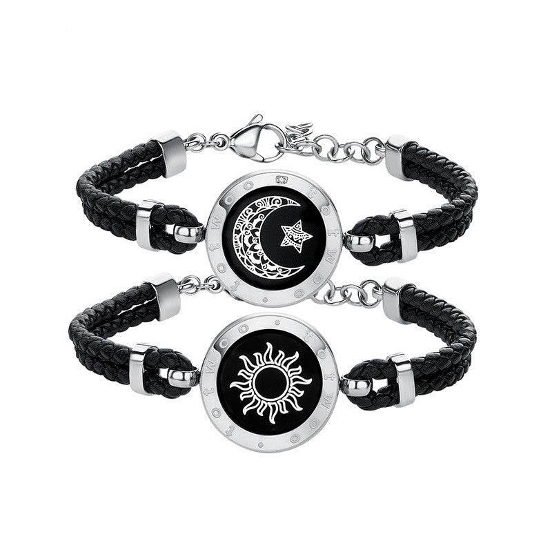 Sun-Moon Smart Sensing Couple Bracelet - Here2Save