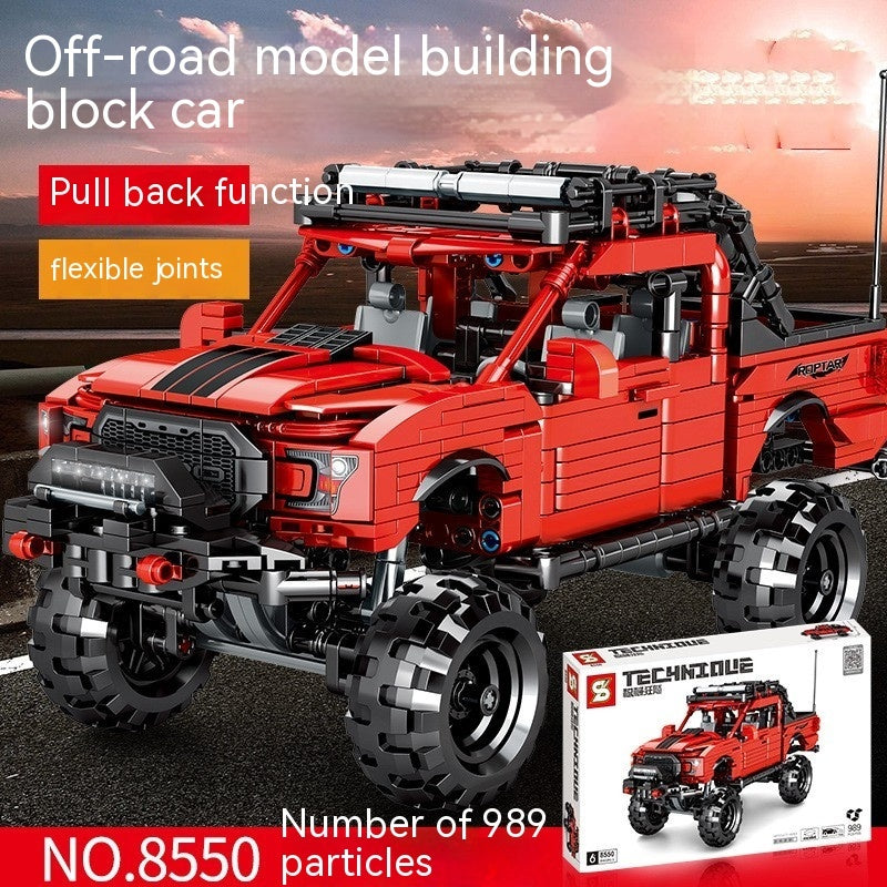 Science And Technology Machinery Group Off-road Vehicle Assembling Building Blocks Model