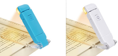 Luz LED recargable por USB para lectura de libros, brillo ajustable, protección ocular, Clip, luz de libro, marcapáginas portátil, luz de lectura