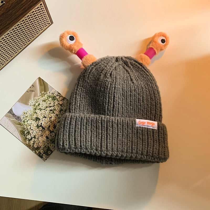 Funny Frog Knitted Beanie For Women