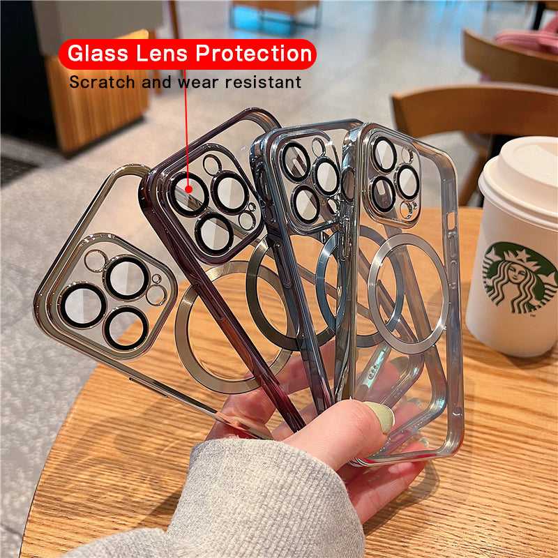 Phone Case With Camera Protector Advanced Electroplating Integrated With Lens Protector Phone Case For Iphone12 13promax Simple 11 Soft - Here2Save