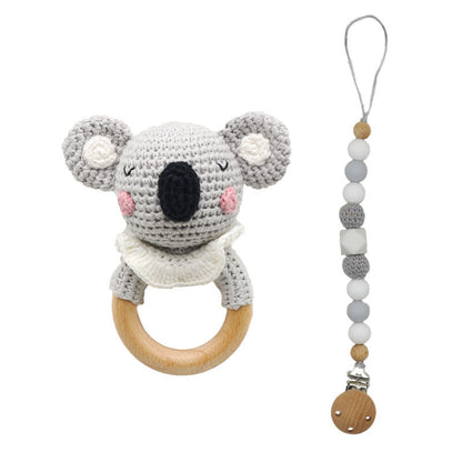 DIY Crochet Molar Appease Toy Koala Animal Molar Stick Baby Teether Kit