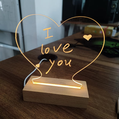 Creative Note Board Creative Led Night Light USB Message Board Holiday Light With Pen Gift For Children Girlfriend Decoration Night Lamp - Here2Save