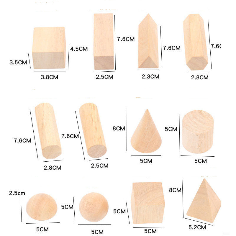 32 Material didáctico de matemáticas para escuela primaria modelo geométrico sólido
