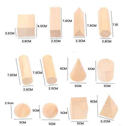 32 Material didáctico de matemáticas para escuela primaria modelo geométrico sólido