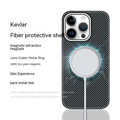 Funda protectora de fibra de carbono para teléfono móvil Kevlar