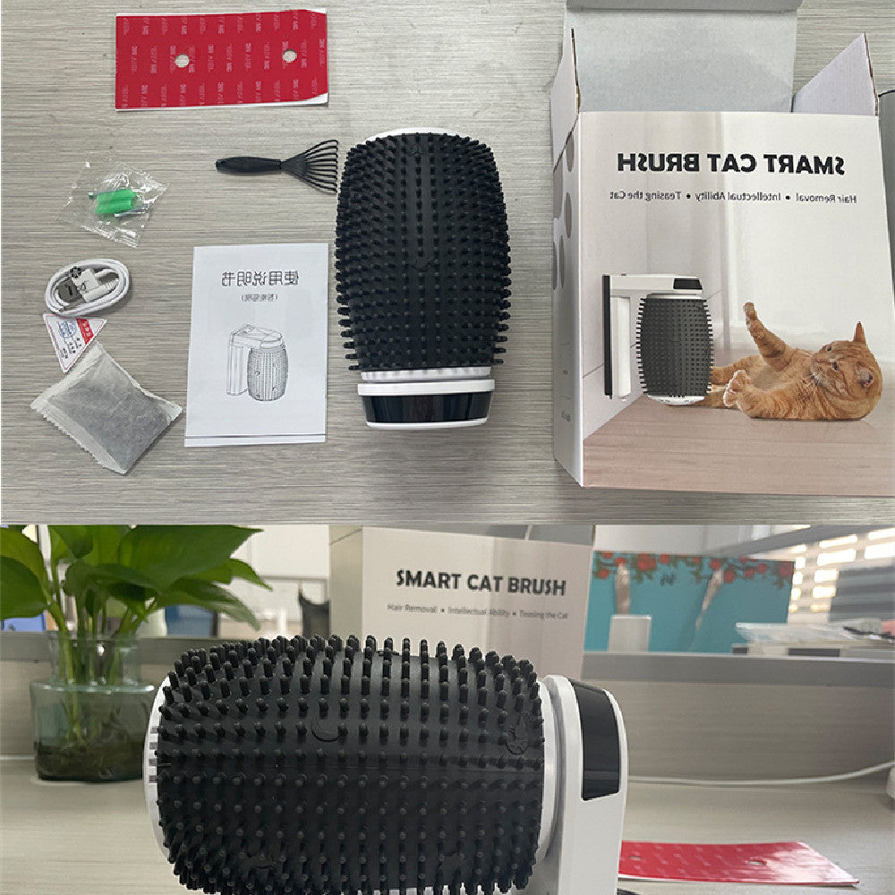 Automatic Cat Self Groomer Wall Corner Brushes Soft Cat Corner Scratcher Self Grooming - Here2Save