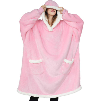 Winter TV Hoodie Blanket Winter Warm Home Clothes Women Men Oversized Pullover With Pockets - Here2Save