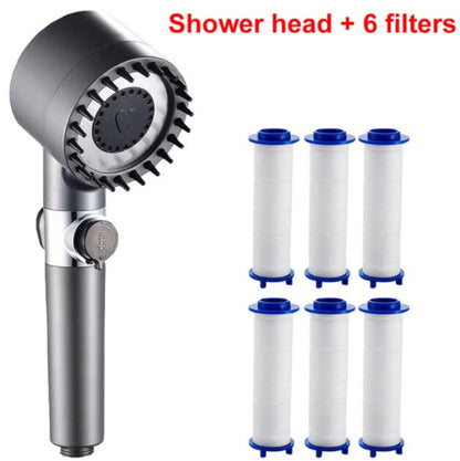 3 Modes Shower Head High Pressure Showerhead Portable Filter Rainfall Faucet Tap Bathroom Bath Home Innovative Accessories - Here2Save