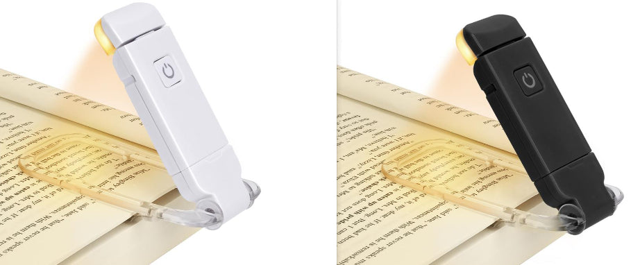 Luz LED recargable por USB para lectura de libros, brillo ajustable, protección ocular, Clip, luz de libro, marcapáginas portátil, luz de lectura