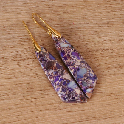 Bohemian Emperor Stone Geometric Pendant Earrings