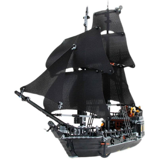 Black Pearl Model Queen Anne Caribbean Pirate Ship Sailing Puzzle Assembling Building Blocks Toy Boy - Here2Save