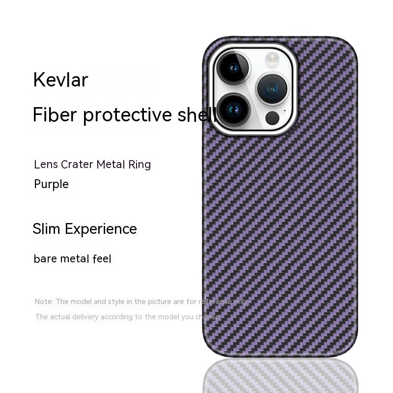 Funda protectora de fibra de carbono para teléfono móvil Kevlar