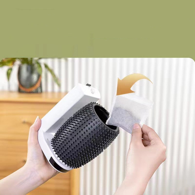 Automatic Cat Self Groomer Wall Corner Brushes Soft Cat Corner Scratcher Self Grooming - Here2Save